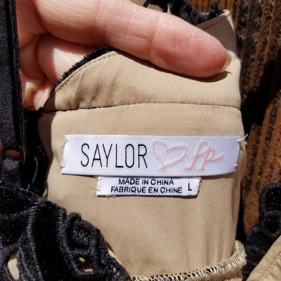 NWT Free People Saylor Black Velvet Mini Dress 🔹️FIRM PRICE🔹️ - Picture 6 of 7